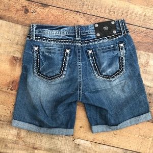 distressed boyfriend bermuda shorts